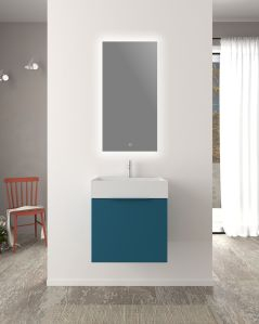 Mobile bagno sospeso Elite cm 50 blu avio e lavabo in resina
