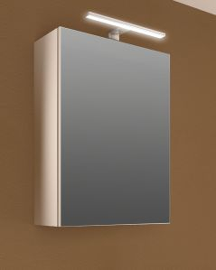 Armadietto bagno Ancona cm 45 con anta specchio e applique led