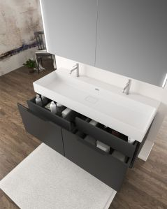 copy of Mobile bagno sospeso Elite cm 120 bianco opaco e lavabo