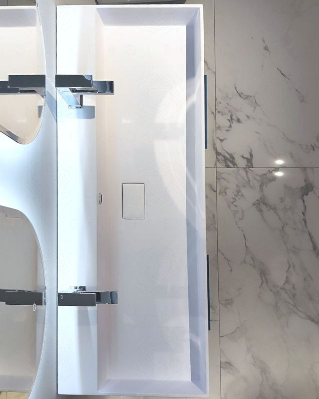 Mobile bagno sospeso Elite cm 120 e lavabo rigenerabile