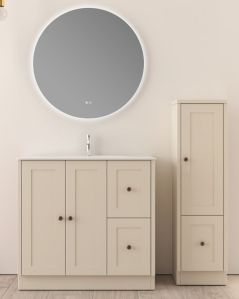 Mobile bagno a terra Matilde cm 90 cotone e lavabo in ceramica
