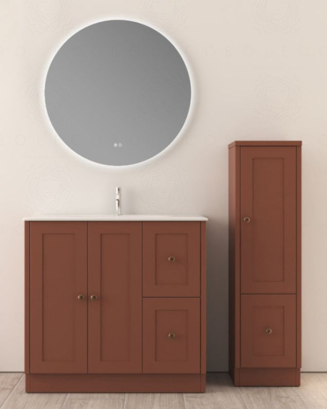 copy of Mobile bagno a terra Matilde cm 90 cotone e lavabo in