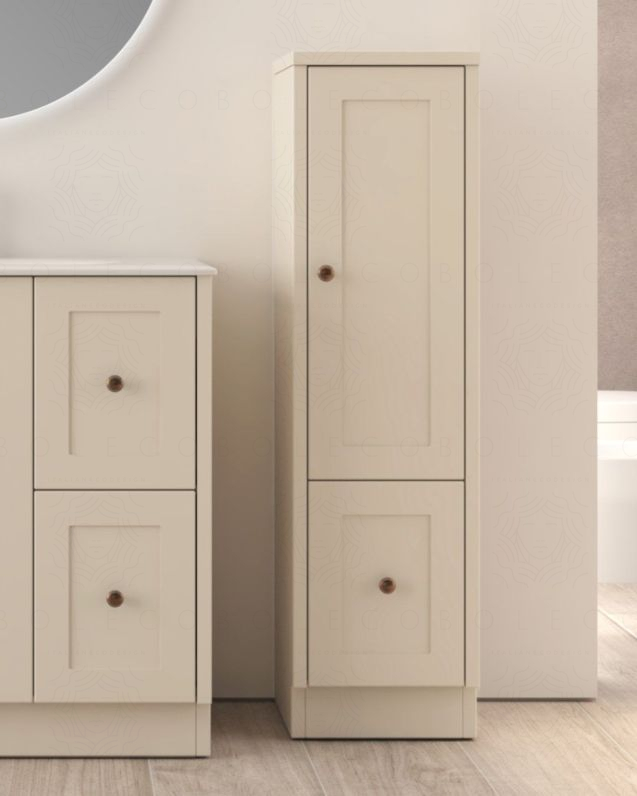 Colonna bagno a terra Matilde cotone cm 34x125 con 1 anta e 1 Colonna bagno a terra Matilde cotone cm 34x125 con 1 anta e 1