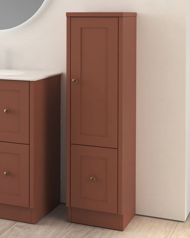 Colonna bagno a terra Matilde cotone cm 34x125 con 1 anta e 1 Colonna bagno a terra Matilde cotone cm 34x125 con 1 anta e 1
