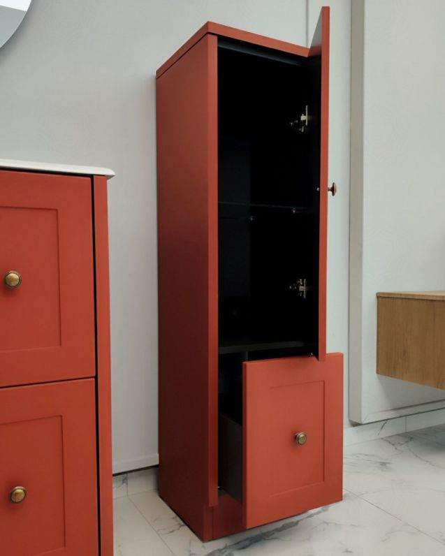 Colonna bagno a terra Matilde cotone cm 34x125 con 1 anta e 1 Colonna bagno a terra Matilde cotone cm 34x125 con 1 anta e 1