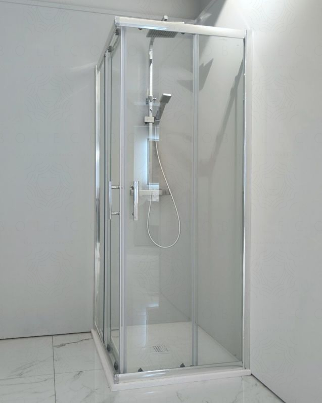 Box doccia quadrato cristallo temperato 6 mm - 90x90 cm