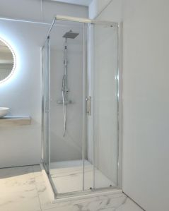 Box doccia rettangolare cristallo temperato 6 mm, cm.80x120