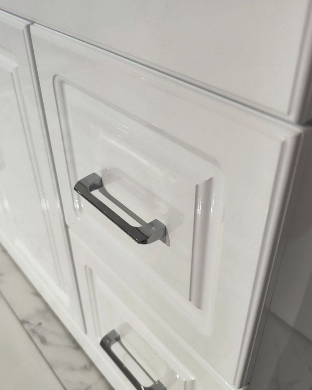 Mobile bagno a terra Claudia 120 cm bianco lucido e lavabo