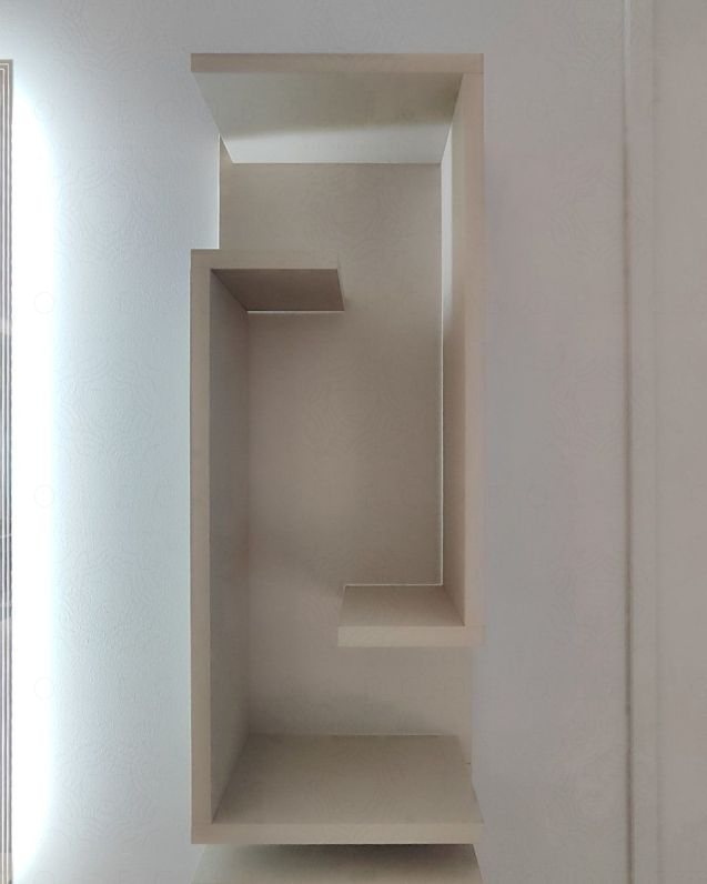 Pensile bagno Diadema cm 30x75 perla spatolato