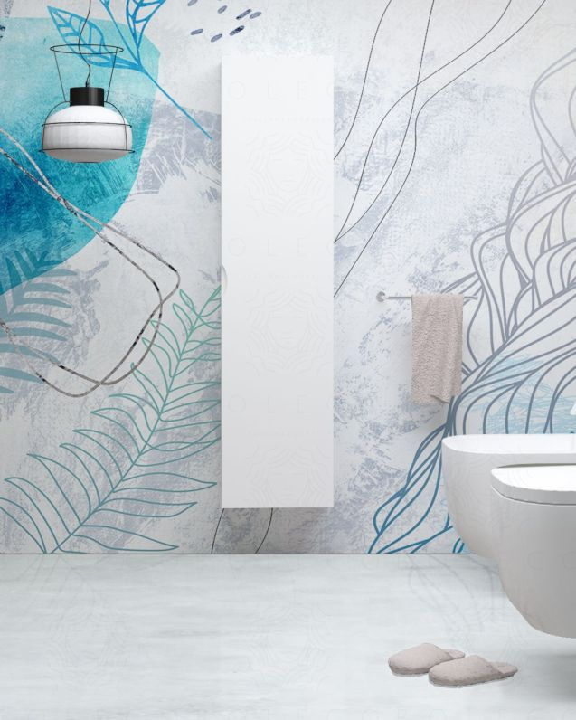 Colonna bagno sospesa cm 35x140 bianco opaco 1 anta soft close