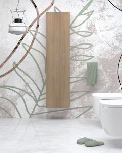Colonna bagno sospesa cm 35x140 rovere naturale 1 anta soft