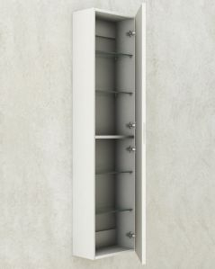 Colonna bagno sospesa cm 35x140 larice bianco 1 anta soft close