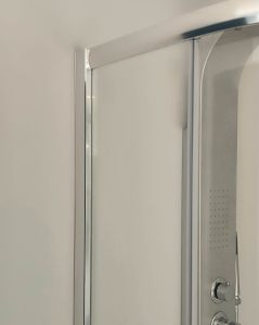 Box doccia semicircolare cristallo temperato 6 mm, cm.100x100
