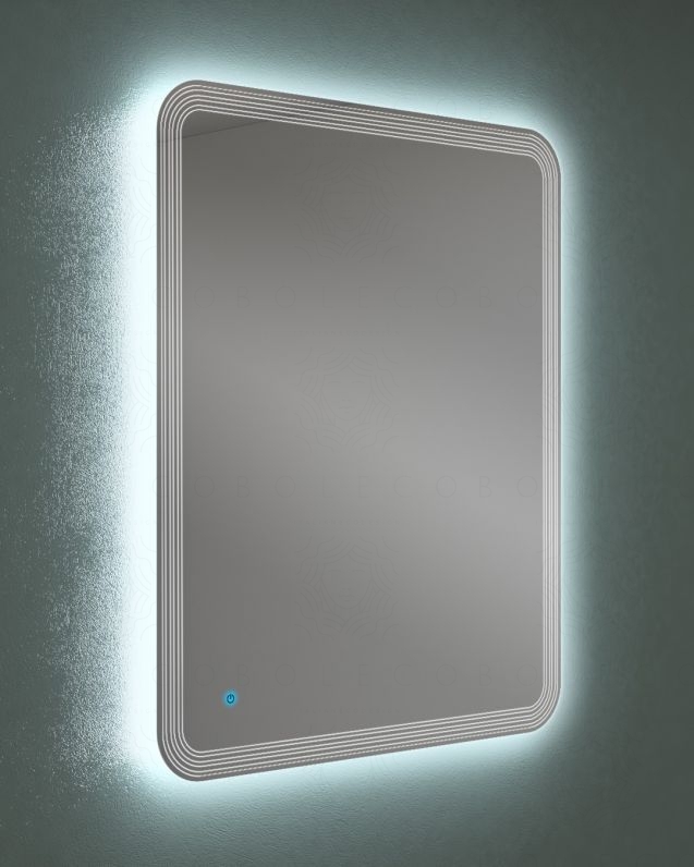 Specchio led con sensore touch e anti-appannamento, cm.74x90