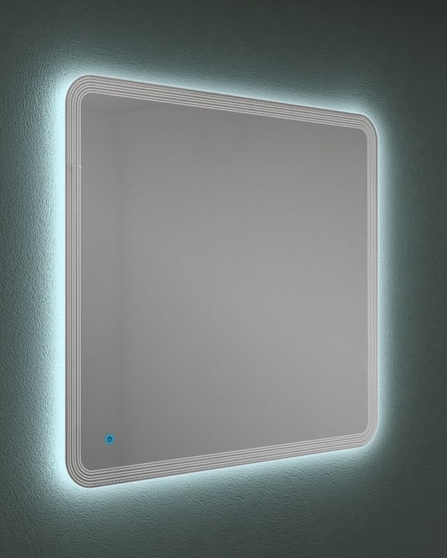 Specchio led con sensore touch e anti-appannamento, cm.100x90