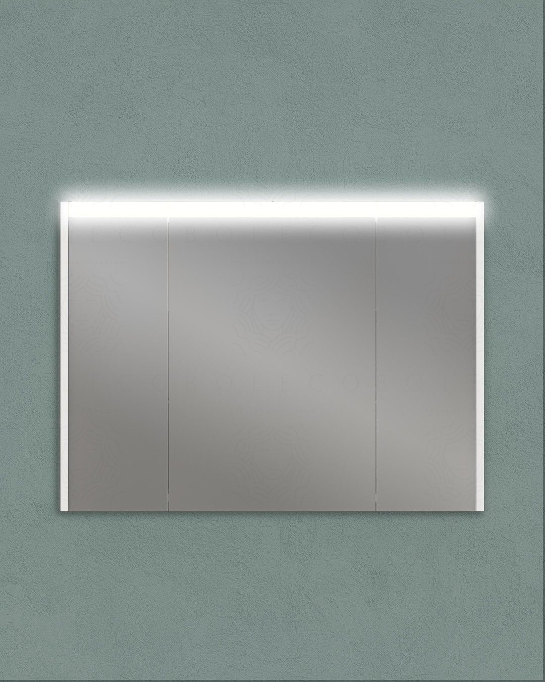 Specchio contenitore con presa ed interruttore, cm.92x67