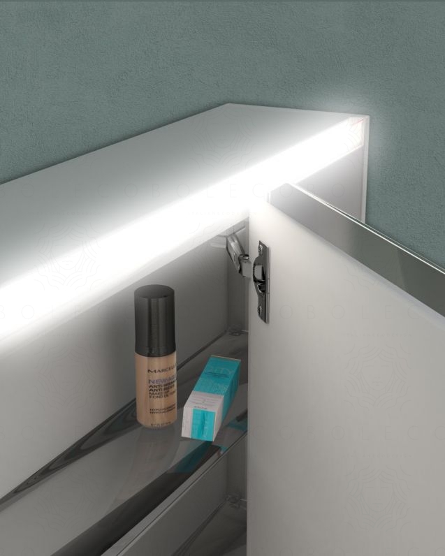 Specchio contenitore con presa ed interruttore, cm.120x67 Specchio contenitore con presa ed interruttore, cm.120x67