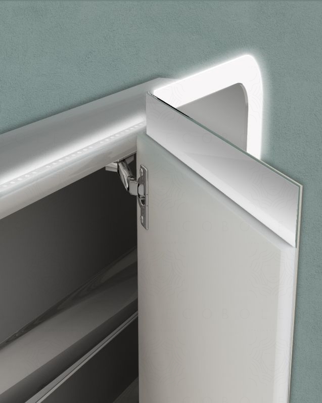 Specchio contenitore mobile bagno con presa ed interruttore Specchio contenitore mobile bagno con presa ed interruttore