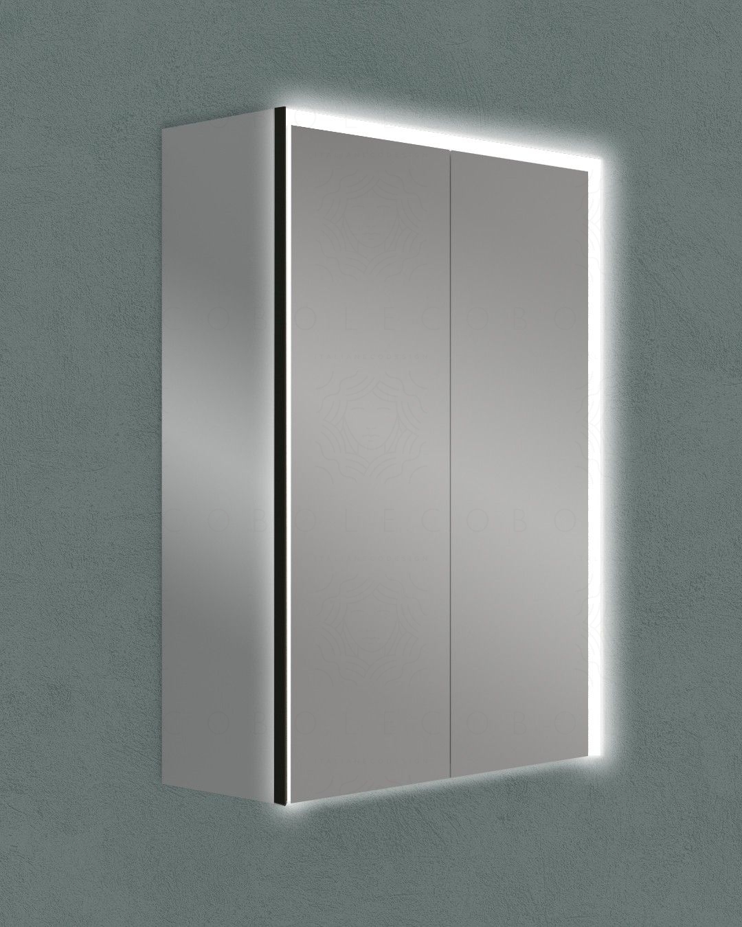 DICTAC Armadietto bagno con luce Specchio bagno contenitore con Illuminazione LED e Presa 70 x 60 x 15 cm armadietto bagno con specchio e 3 Ante e conservazione mobile bagno con specchio,Bianco 