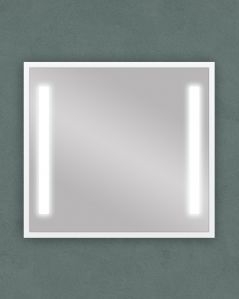 Specchio led bianco opaco con anti-appannamento, cm.98x90