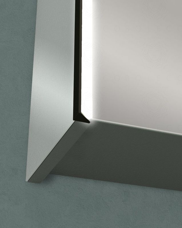 Mobile bagno sospeso Alaska con frontali in vetro, cm.120 e Mobile bagno sospeso Alaska con frontali in vetro, cm.120 e