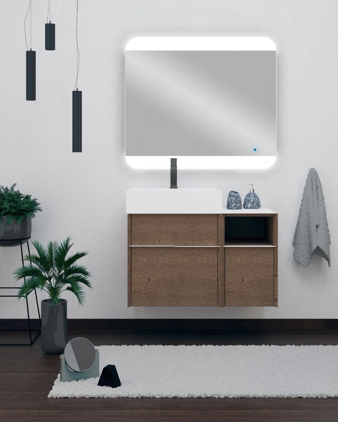 Mobile bagno sospeso Diadema cm.80 Mobile bagno sospeso Diadema cm.80