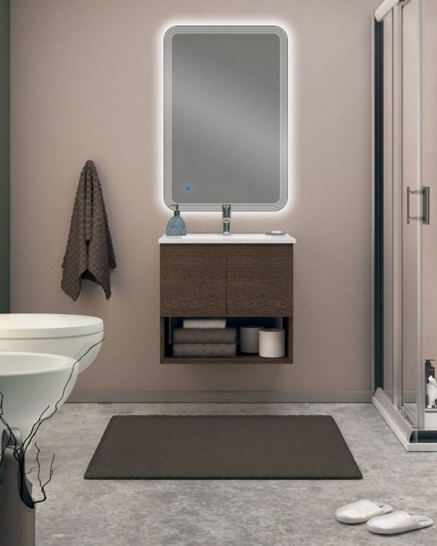 Mobile bagno sospeso Zoe cm.60 con specchio led Mobile bagno sospeso Zoe cm.60 con specchio led