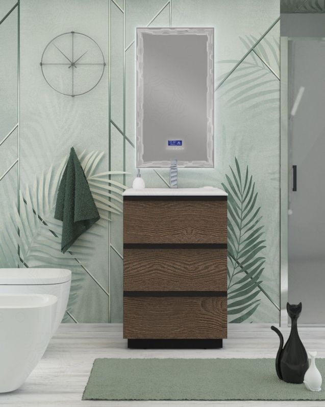 Mobile bagno a terra Ghibli cm.60 con specchio led Mobile bagno a terra Ghibli cm.60 con specchio led