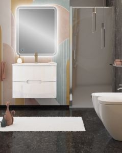 Mobile bagno sospeso Lady, curvo, cm.74
