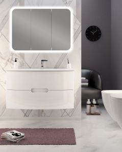 Mobile bagno sospeso Lady, curvo cm.100