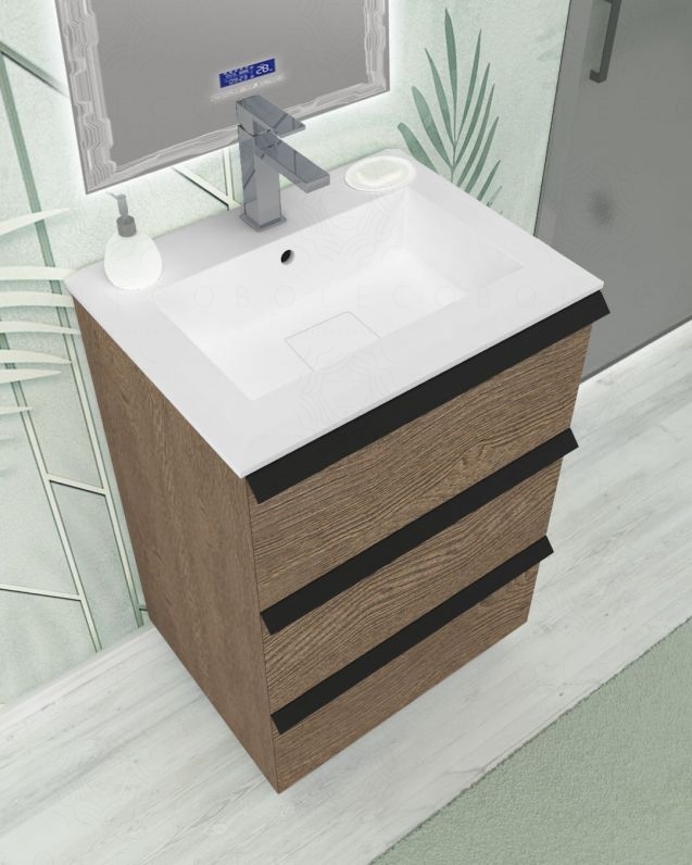 Mobile bagno a terra Ghibli cm.60 con specchio led Mobile bagno a terra Ghibli cm.60 con specchio led