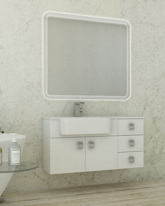 Mobile bagno sospeso Ariel cm.100 completo di specchio Mobile bagno sospeso Ariel cm.100 completo di specchio