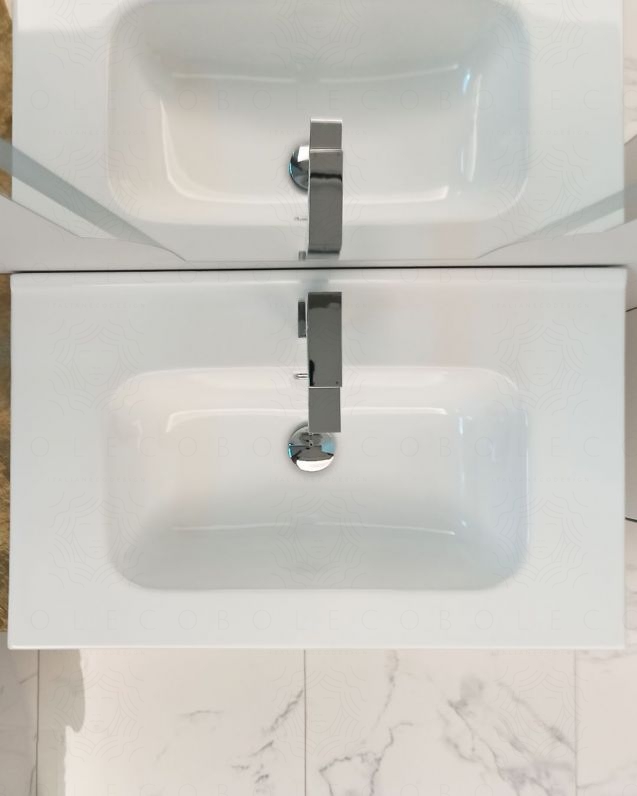 Mobile bagno Alaska con piedi, cm.60 e specchio led Mobile bagno Alaska con piedi, cm.60 e specchio led