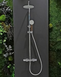 Colonna doccia Gaia termostatica, cromo, completa di soffione e