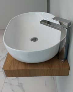 Mensolone bagno cm.60 completo di staffe regolabili e lavabo in