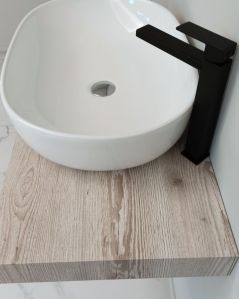Mensolone bagno cm.90 completo di staffe regolabili e lavabo in
