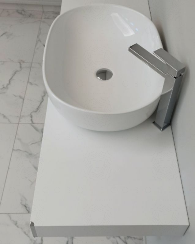 Mensolone bagno cm.120 completo di staffe regolabili e lavabo Mensolone bagno cm.120 completo di staffe regolabili e lavabo