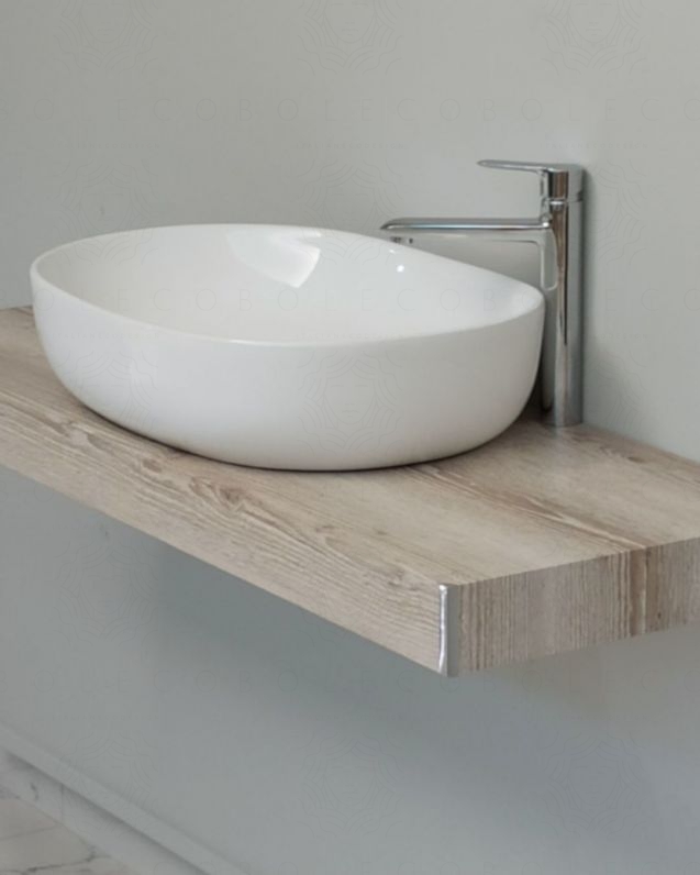 Mensolone bagno cm.120 completo di staffe regolabili e lavabo Mensolone bagno cm.120 completo di staffe regolabili e lavabo