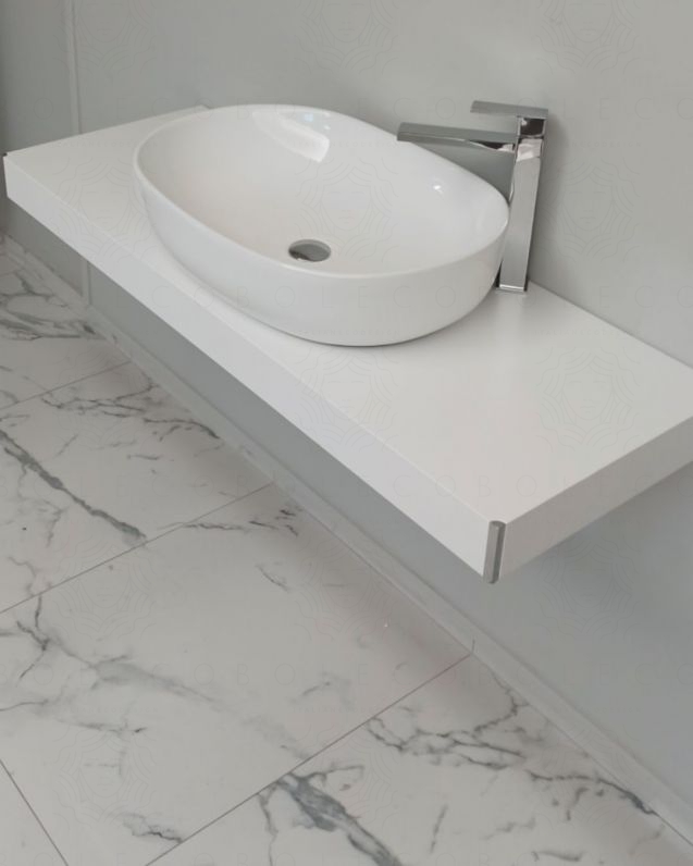 Mensolone bagno cm.120 completo di staffe regolabili e lavabo Mensolone bagno cm.120 completo di staffe regolabili e lavabo