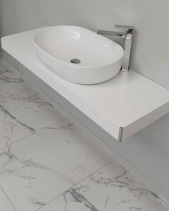 Mensolone bagno cm.120 completo di staffe regolabili e lavabo