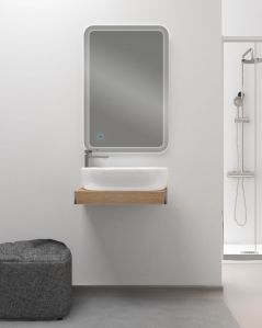 Mensolone bagno cm.60 completo di staffe regolabili e lavabo in