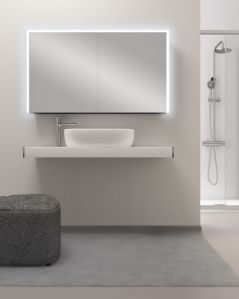 Mensolone bagno cm.120 completo di staffe regolabili e lavabo