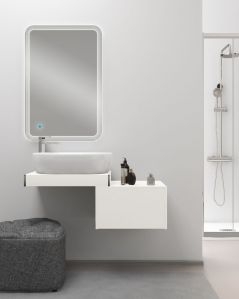 Mensolone bagno da cm.85 a cm.110, completo di staffe