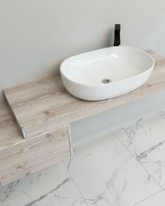 Mensolone bagno da cm.120 a cm.170, completo di staffe