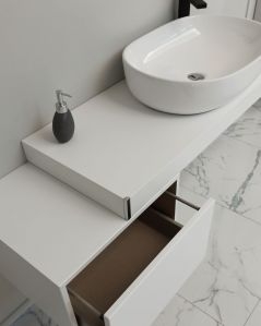 Mensolone bagno da cm.120 a cm.170, completo di staffe