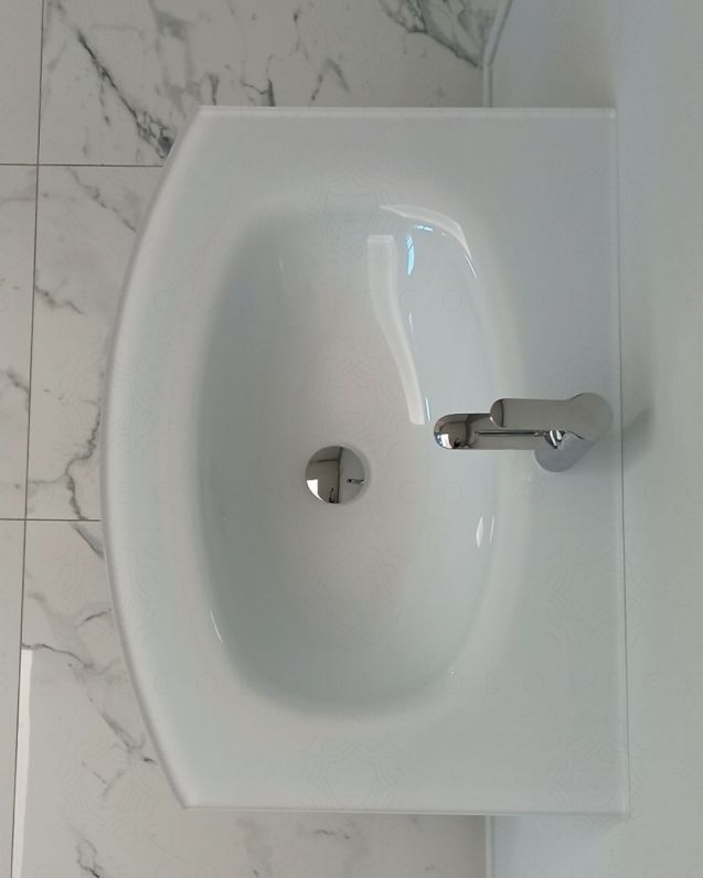 Mobile bagno sospeso Jane, curvo, cm.69 Mobile bagno sospeso Jane, curvo, cm.69