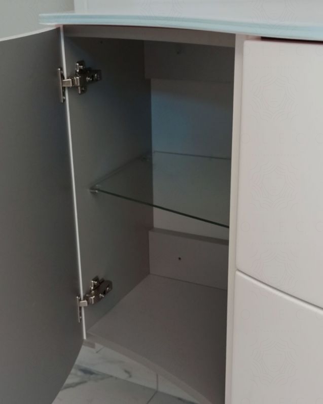 Mobile bagno sospeso Jane, curvo, cm.138 Mobile bagno sospeso Jane, curvo, cm.138