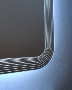 Specchio led di design, cm.100x90