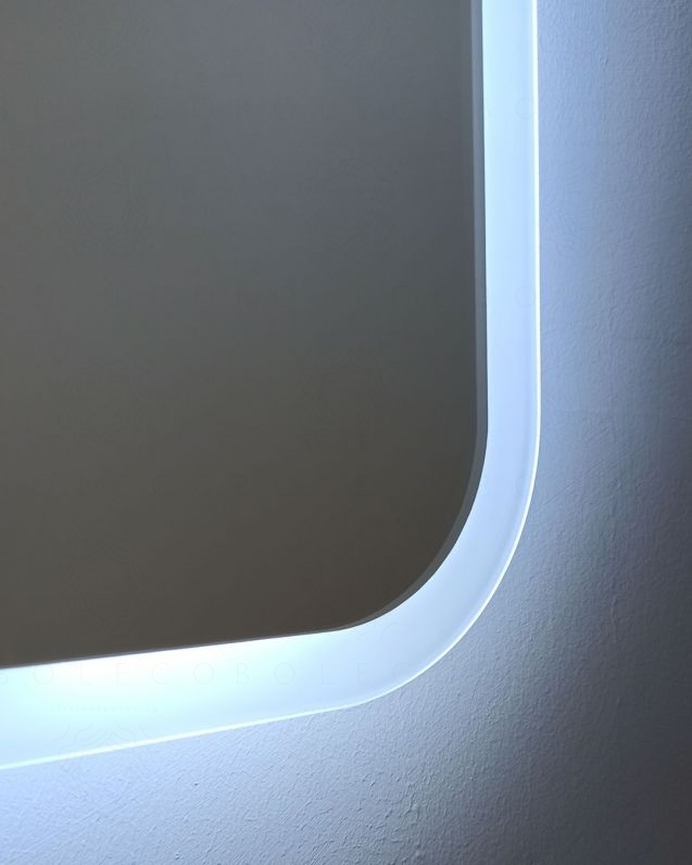 Specchio led con anti-appannamento, cm.95x70