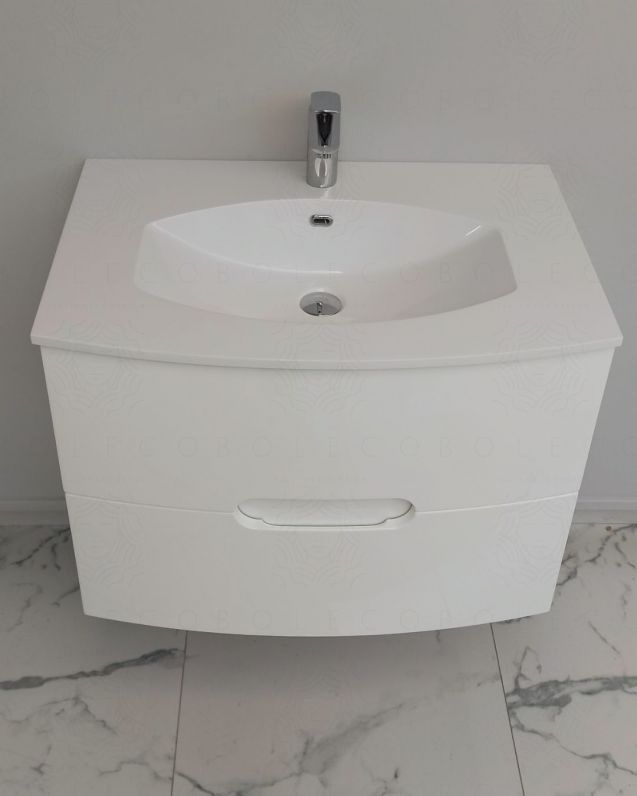 Mobile bagno sospeso Lady, curvo, cm.74 Mobile bagno sospeso Lady, curvo, cm.74